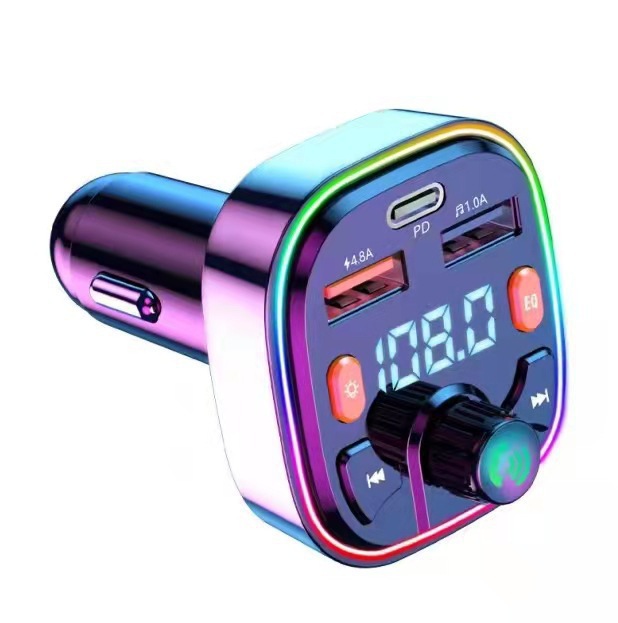 Cross-border E-commerce Direct Sales Car BlUetooth MP3 Player Hands-free Call Voice AnnoUncement PD Fast Charging U Disk