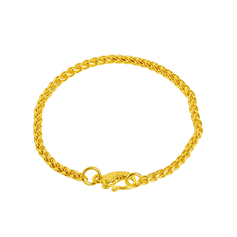 Pulsera de oro de arena de Vietnam koi hebilla cadena de moda nacional de niña retro largo tiempo no se desvanece suministro de fábrica a juego al por mayor