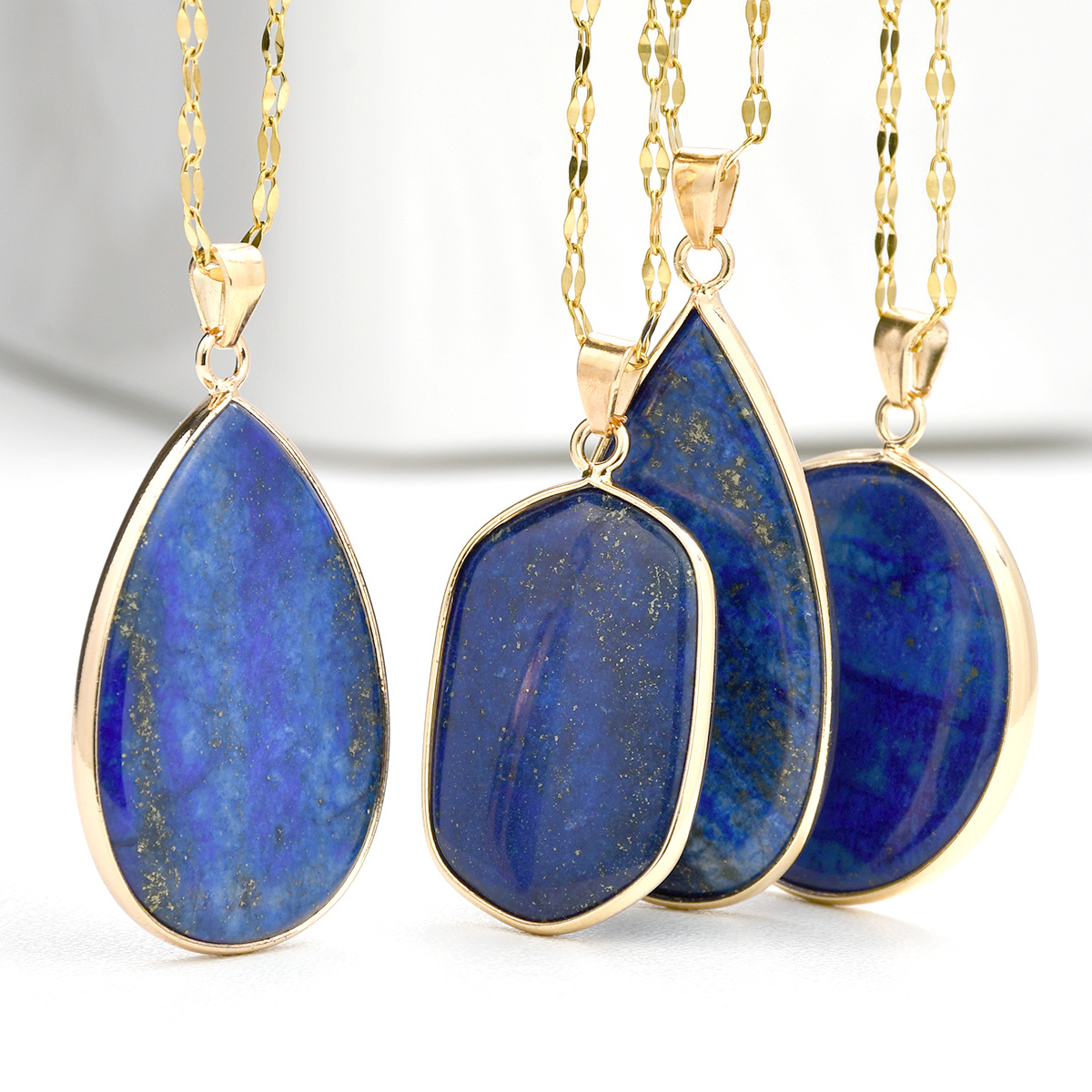 blue pendant drop-shaped