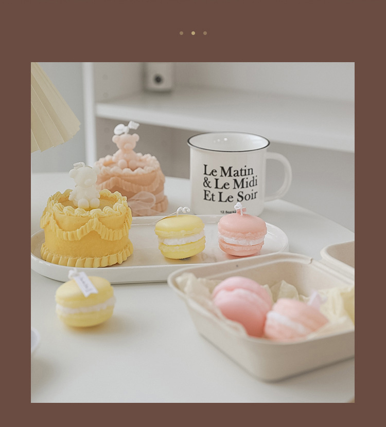 Fashion Macarons Paraffin Candle 1 Piece display picture 16