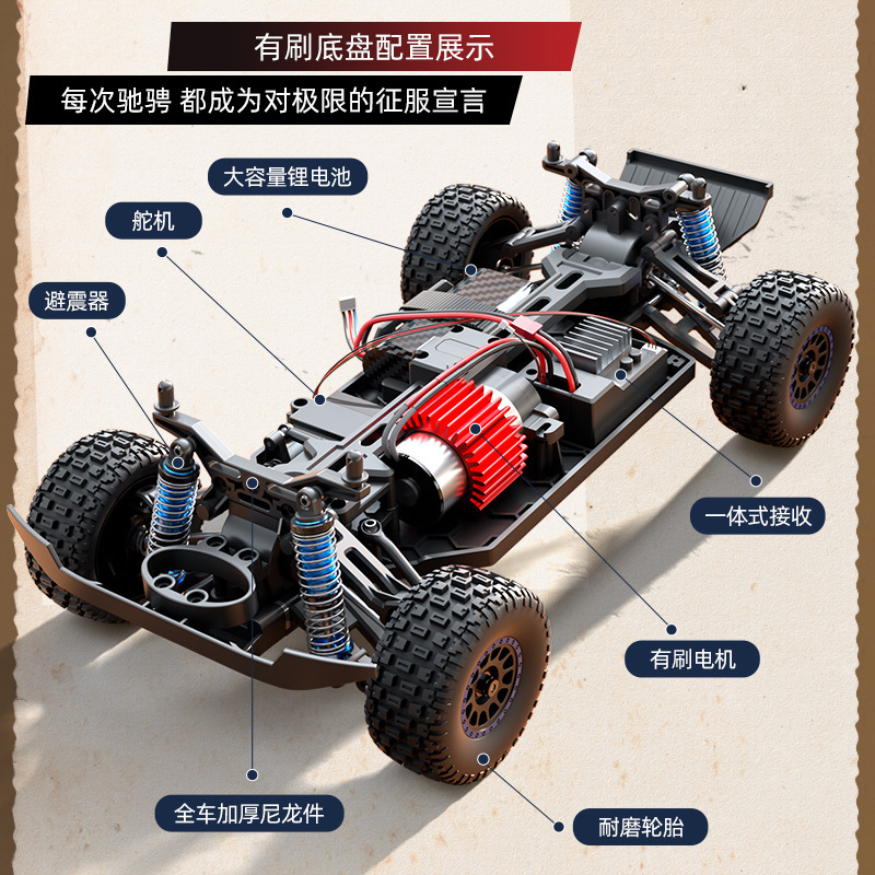 跨境1:12大号全比例竞速越野四驱高速遥控车沙漠短卡赛车电动模型|undefined