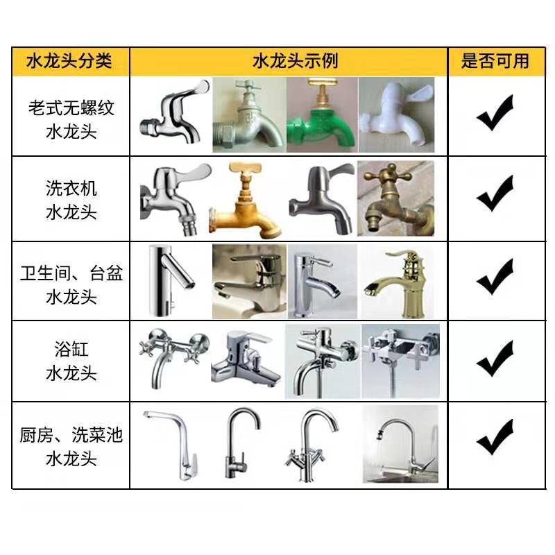 Metal car wash gun, high-pressure household car wash tool, powerful booster nozzle, large water volume for floor cleaning, multi-functional high-pressure washer