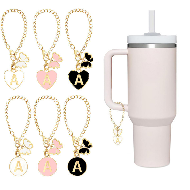 Cross-border Cup Chain Letter Cup Pendant Keychain Backpack English with Lobster Clasp Chain Cute Jewelry Pendant