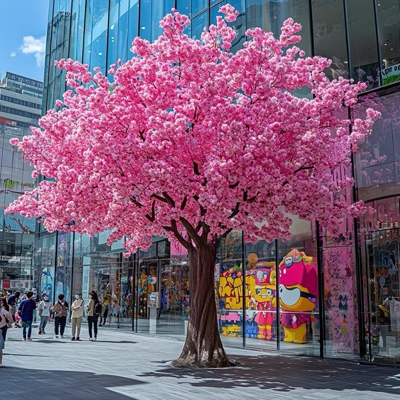 人工桜の木、偽桜の木、室内ホテルのインテリア装飾、FRP製大型人工桜の木|undefined