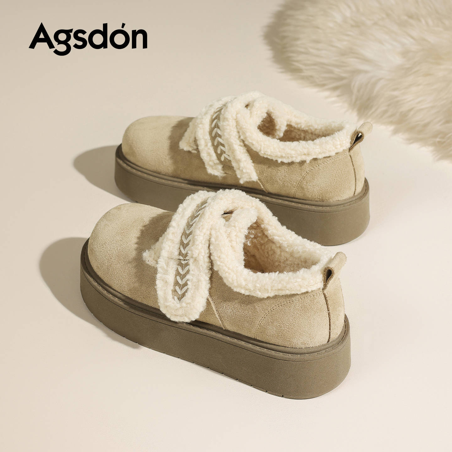 Augu Shiden todo incluido botas Birken mujeres 2025 nuevo otoño y invierno con suela gruesa de veludo zapatos de algodón de lana pequeñas botas de nieve