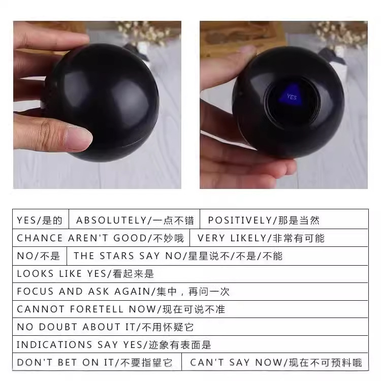 Play 00: 12: 00:38 Viejos amigos perimetral mágico 8 bola negro 8 bola ideas de juguete de decisión