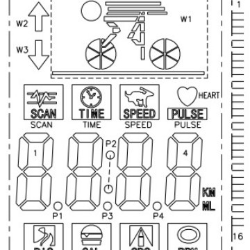 DL8765 3V单双排计步计速心率IC,SCAN,TIMER,SPEED,DIST