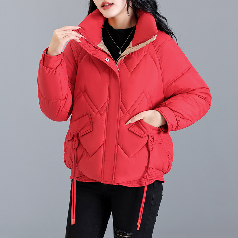 Comercio exterior ropa de algodón para mujeres 2024 nueva ropa de algodón corta de cuello grueso ropa de pan caliente chaqueta de algodón pequeño abrigo de invierno image 10