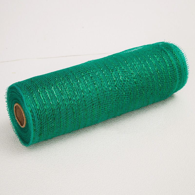 Rollo de malla de PP de 10 pulgadas * 10 yardas, material para guirnaldas, hilo de malla dorado navideño, cinta para embalaje con atmósfera festiva. image 23