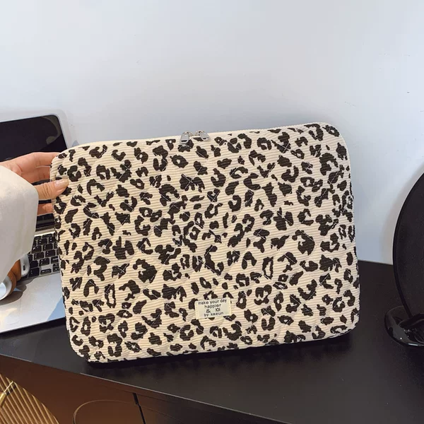 Cross-border leopard print series laptop sleeve case iPad tablet protective cover 11 inches 13inch 15inch laptop storage bag