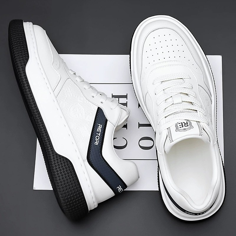 Demi-season sneakers, trend casual footwear, breathable universal white shoes, Korean style