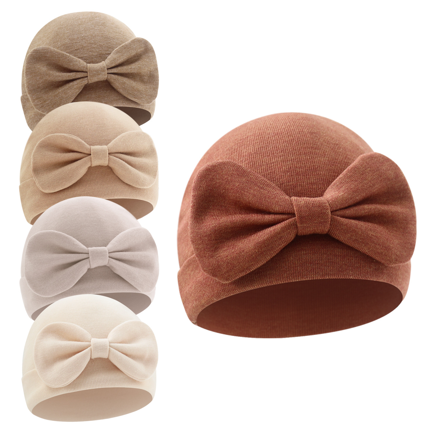 2025 New Amazon Foreign Trade Spring, Summer and Autumn Baby Hat Bow Baby Hat Newborn Cap