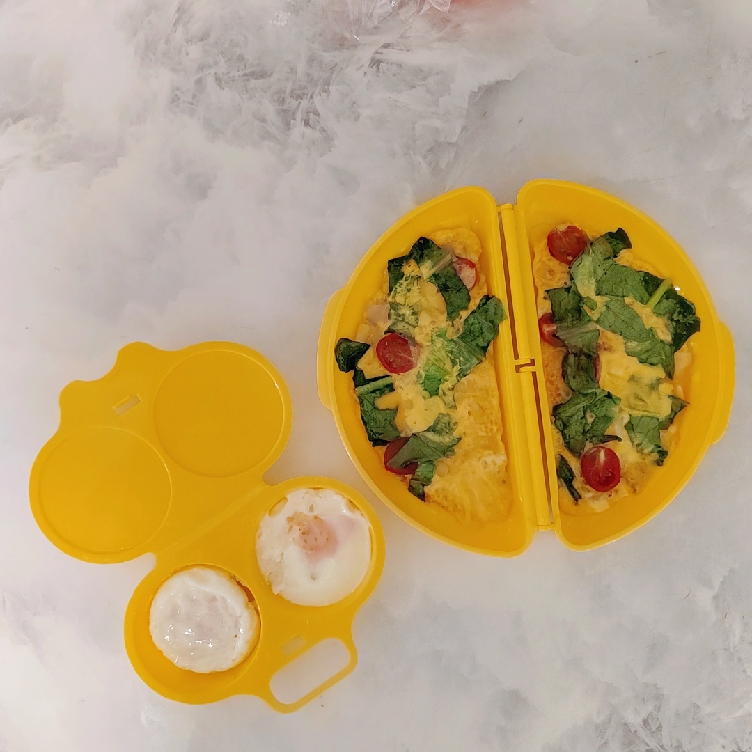 2-Piece Microwave Egg Frying Pan and Egg Cooker Set, Simple Breakfast Egg Cookware, Bpa-Free, Easy to Use