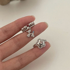 Niche Cloud Balloon Dog Open-Style Ring for Women: Unique, High-End, Instagram-Worthy Design with a Touch of Luxe and Cuteness—Perfect for the Index Finger