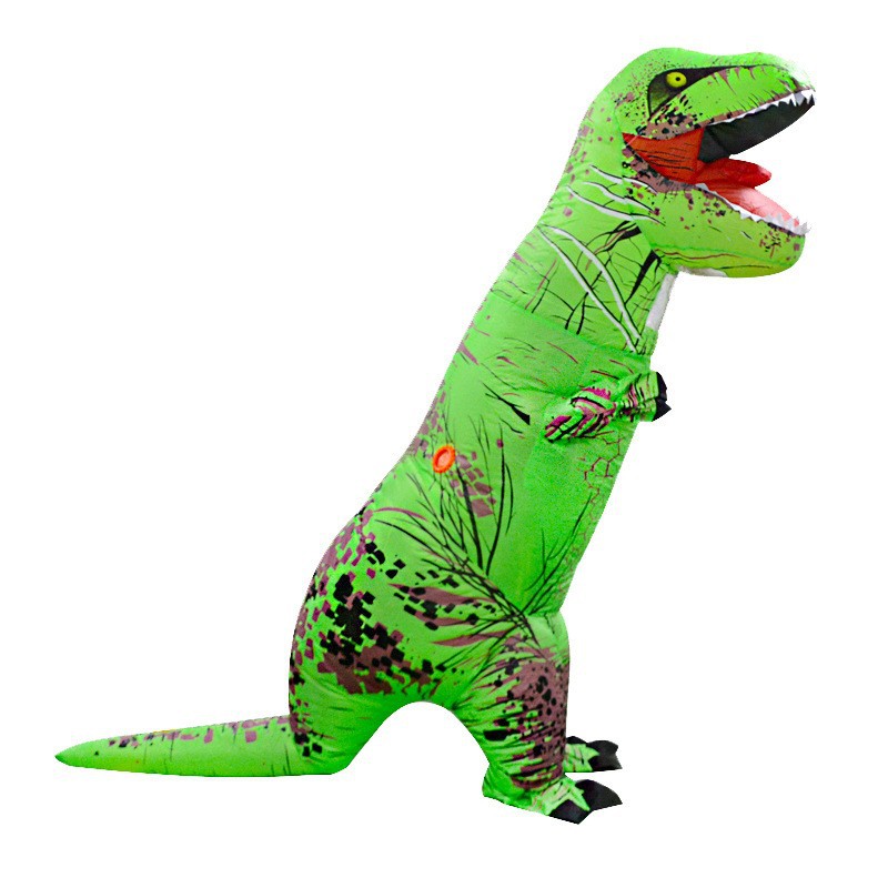 Amazon explosión impresa inflatable T-Rex disfraz Halloween multicolor T-Rex disfraz de fiesta disfraz de muñeca