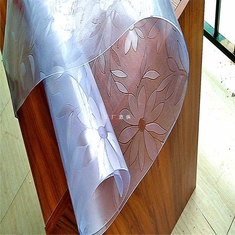 1.2*1米龙塑水晶板无异味软玻璃整卷磨砂PVC透明桌布防水防烫桌垫