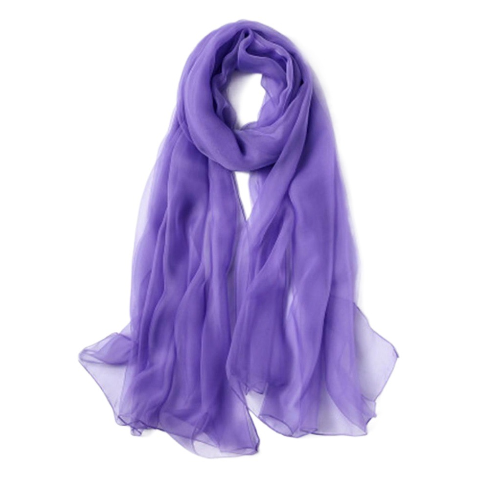 Spring new solid color ice silk scarf women's imitation silk breathable scarf summer sunscreen soft large gauze wholesale