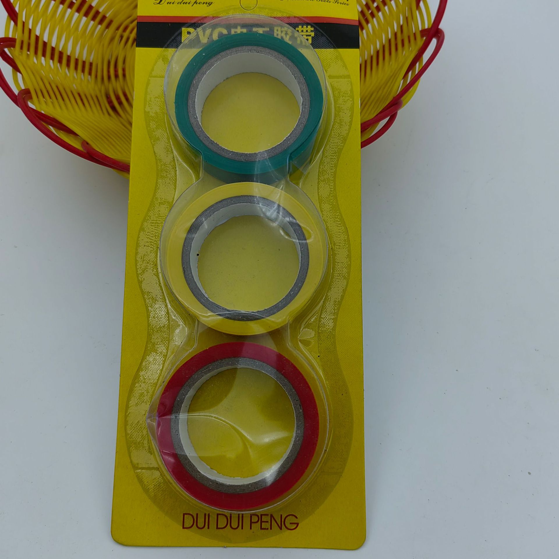 PVC红色绿色黑色绝缘电工电气阻燃胶带线束胶布百货批发电气绝缘