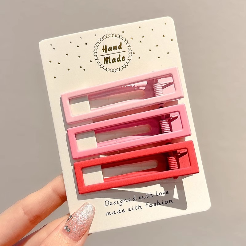 Dopamina lindos clips de cabello para niños simple frente rosa cejas BB clips de alto nivel sentido lateral clip de cabello tocado