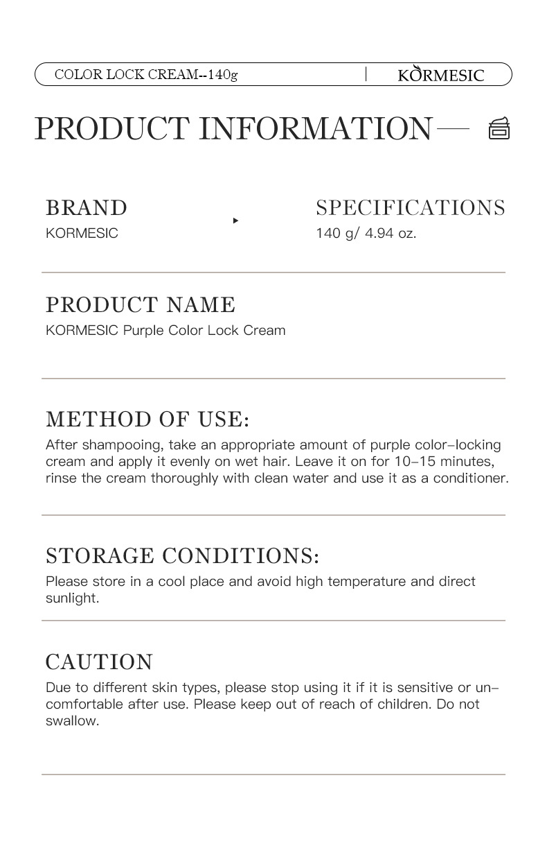 Crema color porpora KORMESIC 140 g_voghion.com