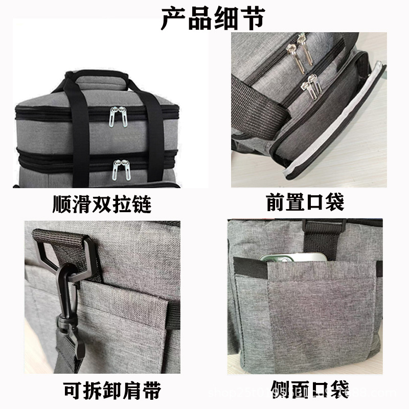 bolsa de aislamiento de aluminio transfronteriza de doble capa de gran capacidad bolsa de hielo para automóviles Oxford picnic al aire libre bolsa de conservación portátil