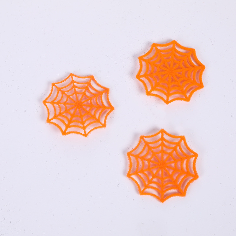 Nuevos accesorios de Halloween tela de araña de pelo largo terror DIY simulación con tela de pelo pequeña tela de araña