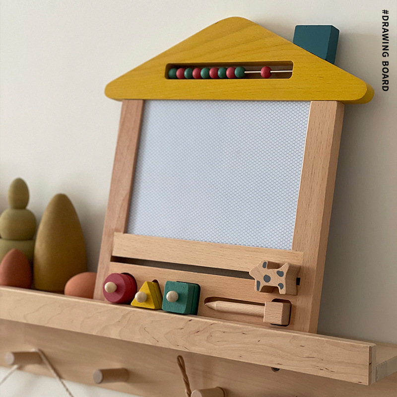 Procesamiento de tablero de dibujo retro personalizado tablero de dibujo de graffiti divertido para niños tablero de escritura doméstico tablero de dibujo reconocimiento de forma de color