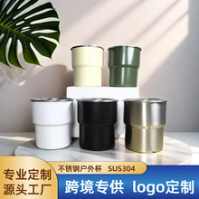 2024新品304不锈钢户外杯 折叠手柄省空间露营杯旅行杯便携水杯