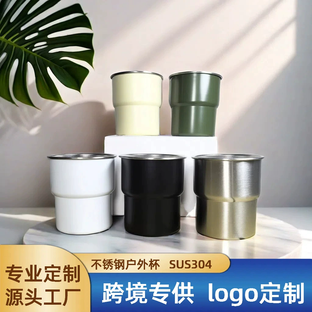 Новая кружка из нержавеющей стали 304, складная ручка, компактная походная кружка, дорожная кружка, портативная кружка для воды, подарочная кружка