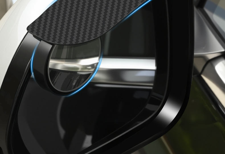 Car Rearview Mirror Rain Shield Car-Mounted Clip-On Rain Cover Small Round Mirror Reversing Reflector Two-In-One Universal Model