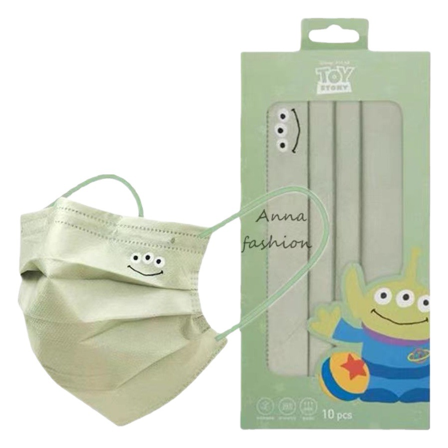 Plain Series Disneyland Disposable Protection Anti-Haze and Dust-proof Cartoon Cute Printed Girl's Internet Celebrant Mask