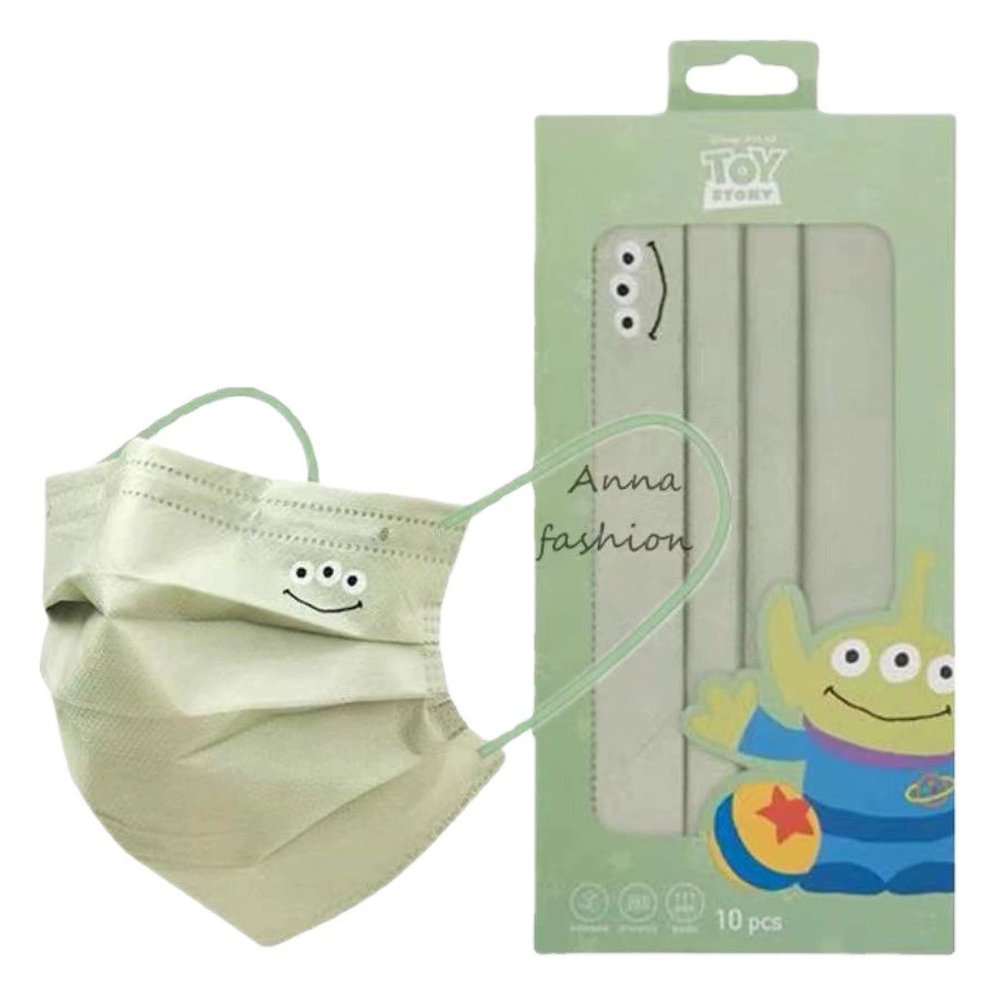 Однотонная серия DisneyI, одноразовая защита от дымки и пыли, маска для интернет-знаменитостей с мультяшным принтом