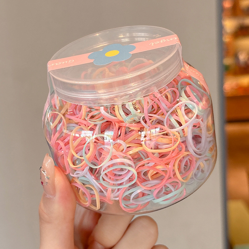 Banda de goma desechable negra para mujer no daña el cabello, lazo para el cabello, cuerda para el cabello alta elástica y duradera, cuerda para la cabeza para adultos, funda de cuero, accesorios para el cabello