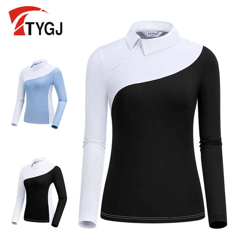 Spring Golf Clothing Elastic Quick-Drying Women's Long-Sleeved Slim T-Shirt Women's Top T328