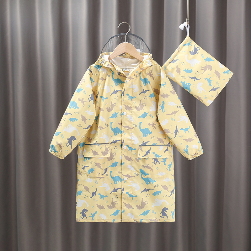 High-Quality Children's Raincoat with School Bag for Male and Female Babies and Toddlers One-Piece Long Waterproof, Windproof and Snowproof Poncho