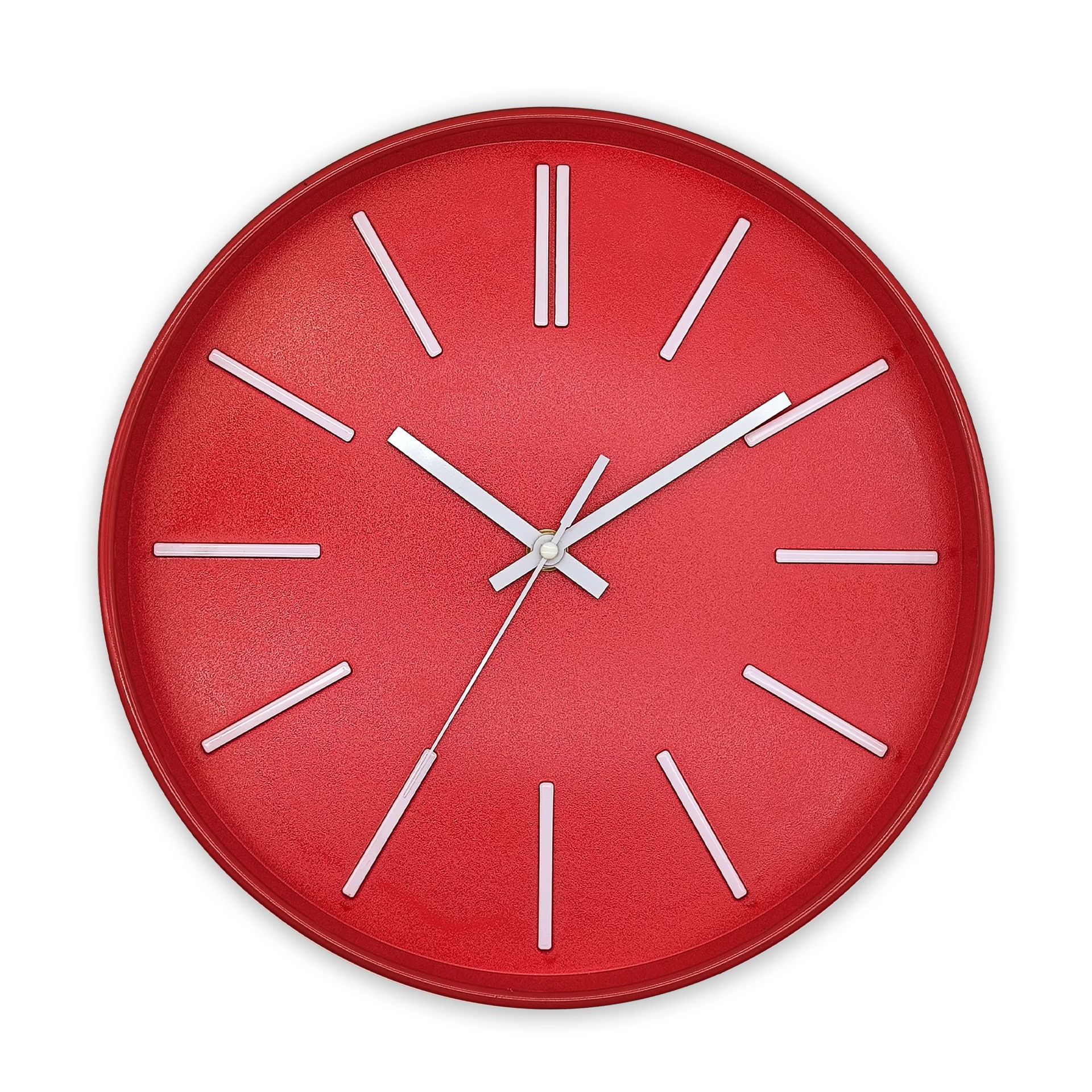 Reloj de pared de plástico silencioso de 12 pulgadas (30 cm) - Movimiento de cuarzo - Para sala de estar, pasillo y dormitorio - Ideal como regalo