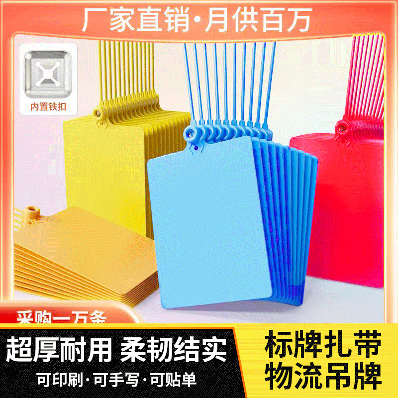 物流防拆吊牌挂签中通快运物流专业挂签塑料吊牌扎带物流标签吊牌