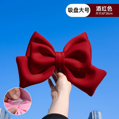 women wholesale, Motosiklet ləvazimatları və aksesuarları - burgundy-bow-large-size-3020cm