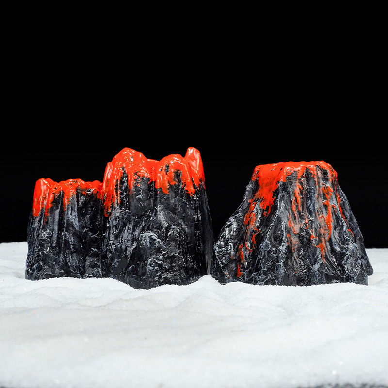 Decoración para Peceras, Rocalla de PVC, Acuario, Volcán Simulado, Modelo Pequeño de Volcán, Adorno para Peceras, Resistente a Caídas