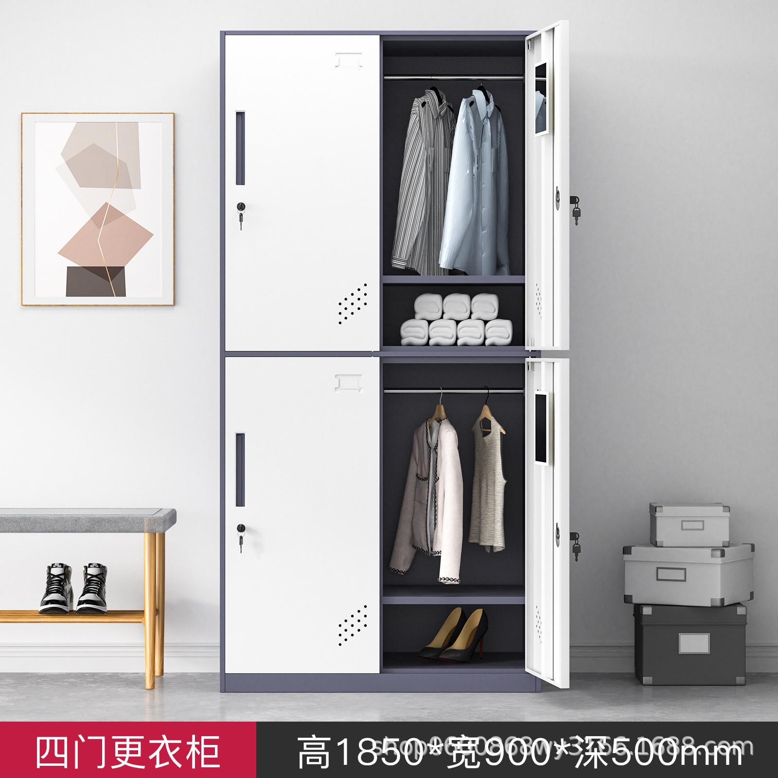 Desmontaje y montaje de casilleros, armario colgante de varias puertas, dormitorio del personal, armario de metal con cerradura, armario de almacenamiento de gimnasio