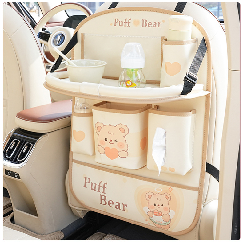 Car-Mounted Folding Small Table Board, Car Storage Hanging Bag, Car Trash Can Storage Bag, Dining Table Multifunctional Storage Bag