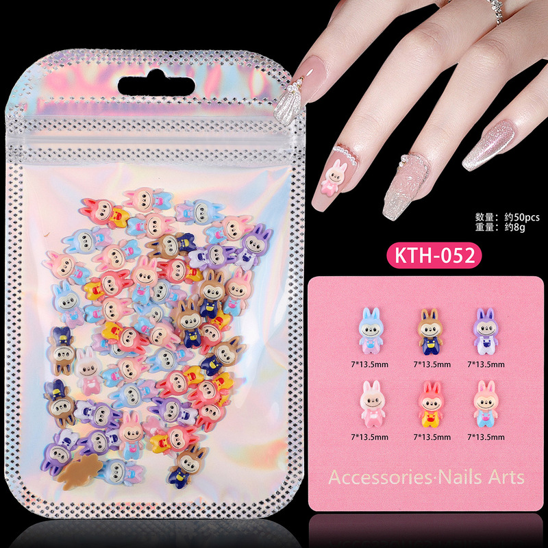 人気のネイルアートアクセサリーヒョウ柄 KT 猫バタークマバブルマートネイルアート漫画 diy ウェアラブルネイルアクセサリー|undefined