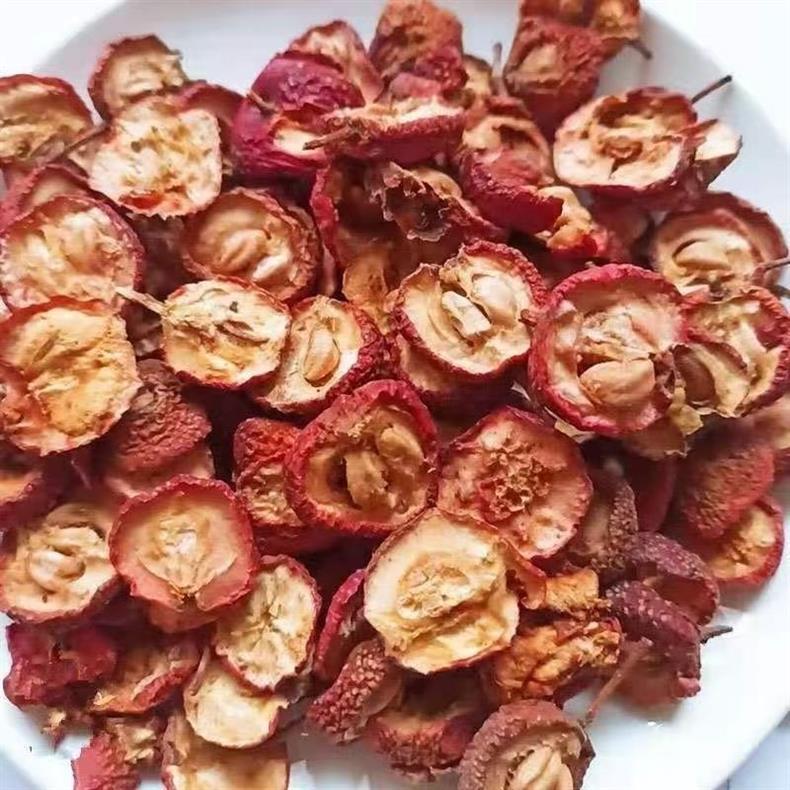 Seedless Dried Hawthorn Slices Shan Zha 山楂 Pitted Hawthorn Rings for Tea and Infusions 1000g Vacuum Packed preparation