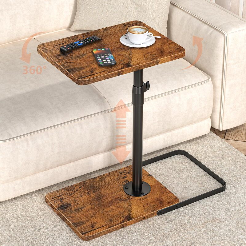 Adjustable Height 360 ° Rotating Panel Design Sofa Armrest Tray Table Eating Laptop Couch Bed Adjustable Height 360 ° Rotating Panel Design Sofa Armrest Tray Table Eating Laptop Couch Bed