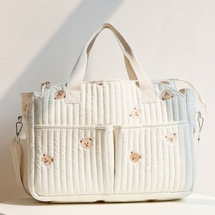 New Ins Style Mommy Bag Large Capacity Baby Outing Satchel Handbag Storage Diaper Bag Multi-Functional Crossbody