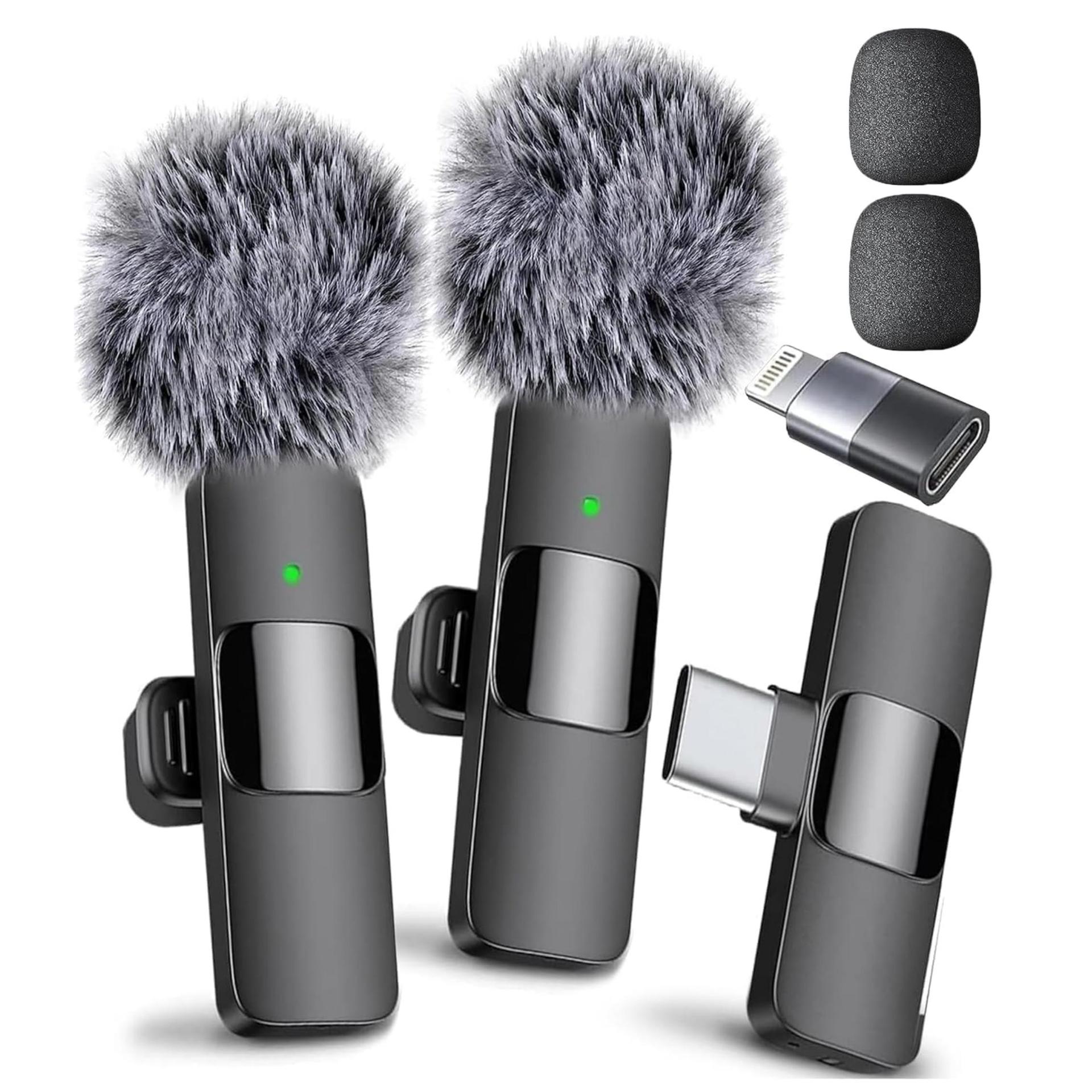 Micrófono inalámbrico de pinza de collar caliente K1 uno a dos Douyin Live Smart Ruido Reducción de ruido Mini micrófono inalámbrico