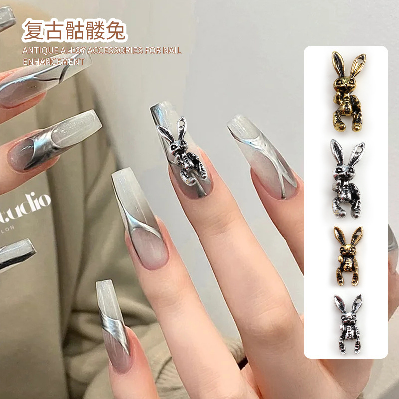 Nail Art Accessories Wholesale Retro Cartoon Skull Rabbit Nail Decorations Chj0643 Rhinestone Retro Skull Rabbit Nail Art Accessories Wholesale Retro Cartoon Skull Rabbit Nail Decorations Chj0643 Rhinestone Retro Skull Rabbit