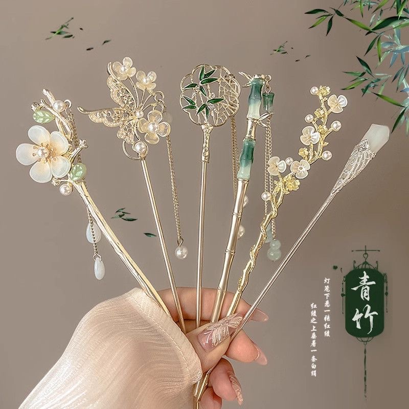 古风发簪簪子女新中式2025新款发钗子简约现代高级感盘发汉服头饰