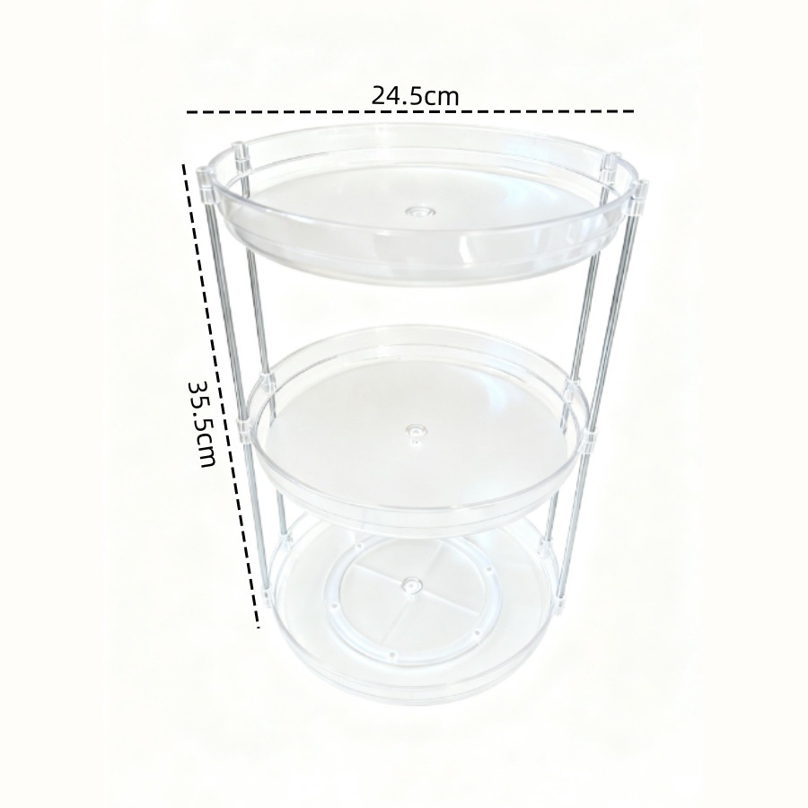 Estante de almacenamiento de condimentos de cocina giratoria transfronteriza Caja de almacenamiento de escritorio de baño Cosméticos de cuidado de la piel Estante de escritorio image 14