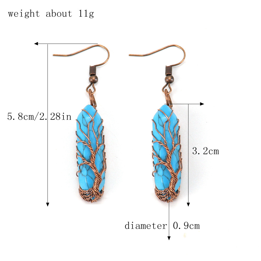14g Weight Earrings Event & Party Supplies Fashion Hexagon Prism Artificial Crystal Copper Plating Drop Earrings 1 Pair